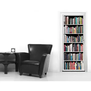 plage ondoor sticker adhésif de porte - biblio moderne204x83 cmVendu paramazon