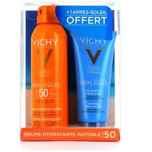 Vichy Ideal soleil brume hydratante invisible SPF50 200 ml pas cher