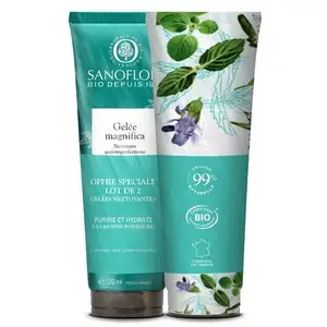 Comparateur de prix : Sanoflore Gelée Magnifica Nettoyant Anti-Imperfections 2x120ml