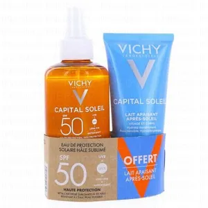 VICHY Eau solaire sublimateur de hâle SPF50 200ml pas cher