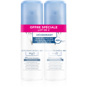 Comparateur de prix : Vichy Déodorant Minéral 48h Spray Lot de 2 x 125ml
