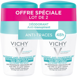 Vichy déodorant bille Anti-Transpirant 48h Anti-Traces lot 2x50ml
