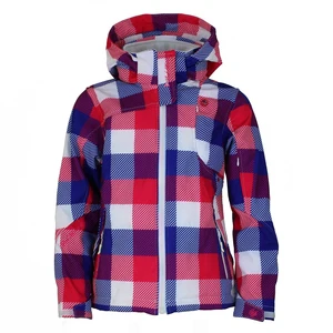 Peak Mountain Veste softshell imprimé fille Gaveny rouge 12 ans pas cher