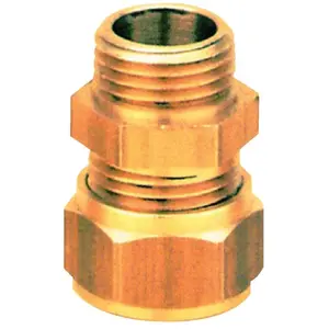 Raccord bicone laiton Fer/Cuivre droit M 20x27-22