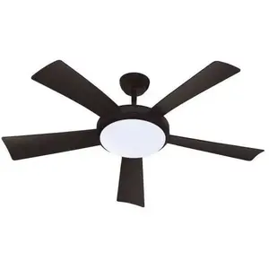 Comparateur de prix : FARELEK WALLIS Noir - Ventilateur de plafond Ø132cm 38W + éclairage LED