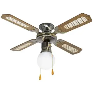 Comparateur de prix : FARELEK Ventilateur de plafond ø 107 cm bois FAR3431541124226