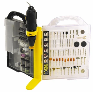 Comparateur de prix : Mini meuleuse 130W avec 242 Accessoires DC 130 Fartools