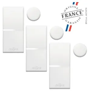 Détecteur d'ouverture miniature blanc Diagral LOTDIAG39APX, lot de 3 pas cher