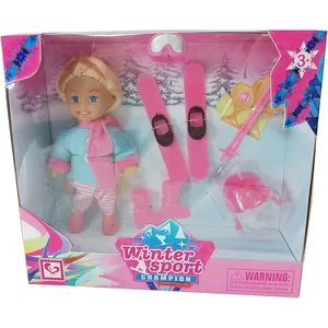 WDK PARTNER Poupee Sport Hiver 12CM pas cher