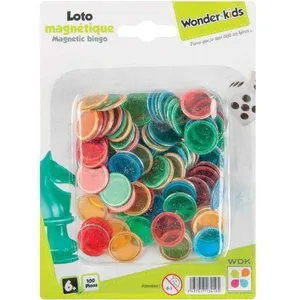 Comparateur de prix : Wonder Kids Wdk partner - a1300729 - jeux de société - 100 pions loto magnétiques
