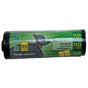Comparateur de prix : ELBE Publi embal lot de 10 sacs poubelle 110 l noirs - standard