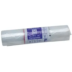 Comparateur de prix : PUBLI EMBAL Sac poubelle transparent - 30 L - 22 microns - x50