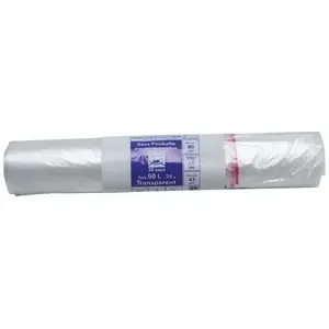 Comparateur de prix : PUBLI EMBAL Sac poubelle transparent - 50 L - 24 microns - x30