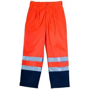 Pant. orange et marine tl 60% coton 40% poly