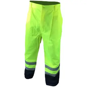 COVERGUARD Pantalon jaune et marine taille M haute visibilité 60% coton 40% poly pas cher