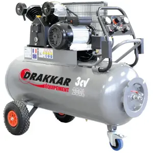 Drakkar Equipement Compresseur v"200l 3cv-pro-mono+tableau regul" pas cher