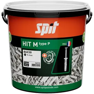Comparateur de prix : Cheville à frapper HIT-MP 6 x 30  seau de 1000 SPIT 060125