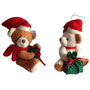 Comparateur de prix : Esprit de Noel 2 Décoration De Sapin Petites Peluches Ours 10 Cm