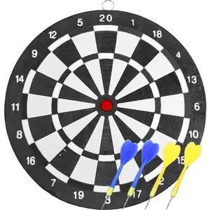 Comparateur de prix : Set cible et fléchettes - SPORT AND FUN - Papier enroulé - 4 fléchettes - Diamètre 25 cm