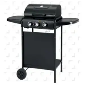 Barbecue 3 feux CookingBox BBQ3F 3000 W Noir pas cher