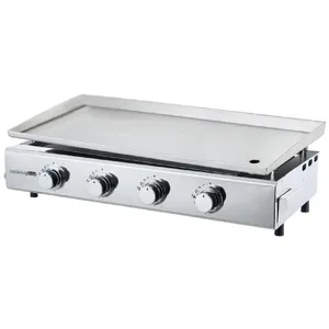 Comparateur de prix : COOKINGBOX Plancha à gaz - 4 feux - BRASILIA - Tout inox - Surface cui...