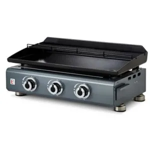 Favex Plancha à gaz Silvia IIG 3 feux plaque inox l.67 x H.24,5 x P.41 cm pas cher