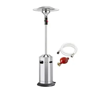 Parasol chauffant gaz - FAVEX - Cosy Elégance Inox - 8 kW - Gris - Jusqu'à 12m² pas cher