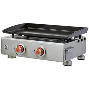 Comparateur de prix : Brasero Plancha à gaz Alicia II Inox 2 feux - - 2 brûleurs - 52 x 34 c...