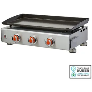 Comparateur de prix : Brasero Plancha gaz Alicia II Inox 3 Feux - - 3 brûleurs - Plaque acie...