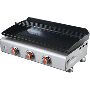 BRASERO plancha gaz 7500w plaque fonte émail 67x34cm + grille - 976.0205Vendu paramazon