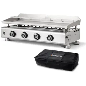 Comparateur de prix : Plancha gaz inox Silvia IIG Evo 4 feux   BRASERO BY FAVEX - 106 kW   P...