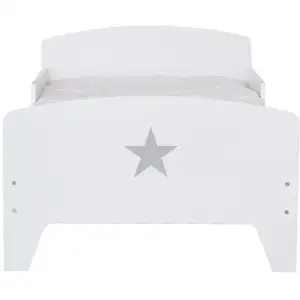 Lit évolutif 90x141/170/200 cm STAR coloris blanc pas cher