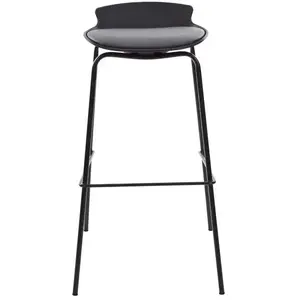 Tabouret SOHAN hauteur 79cm coloris noir/gris