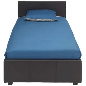 Lit coffre 90x190 cm MICHIGAN coloris noir pas cher