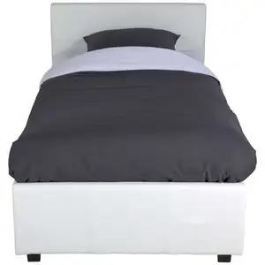 Lit coffre 90x190 cm MICHIGAN Coloris blanc pas cher