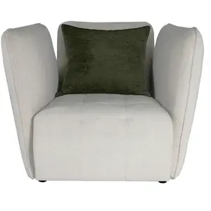 Fauteuil fixe SOPHIE coloris blanc pas cher