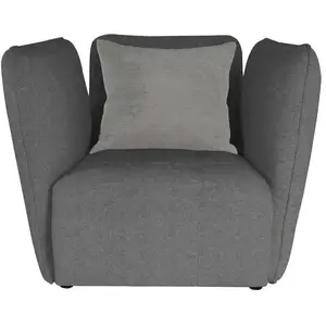 Fauteuil fixe SOPHIE coloris gris pas cher