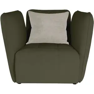 Fauteuil fixe SOPHIE coloris vert pas cher