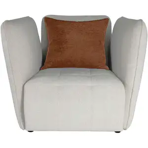 Fauteuil fixe SOPHIE coloris blanc pas cher