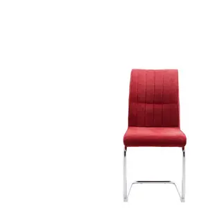 Chaise en tissu LEXY coloris framboise pas cher