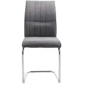 Chaise en tissu LEXY coloris gris pas cher