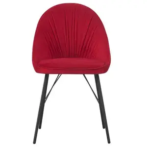 Chaise en tissu MINZEE coloris rose pas cher