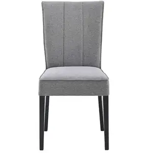 Chaise en tissu DIANA coloris gris pas cher
