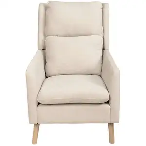 Fauteuil fixe ADAM coloris beige pas cher