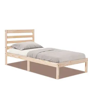 Lit simple 90x190 cm ONE coloris bois clair pas cher