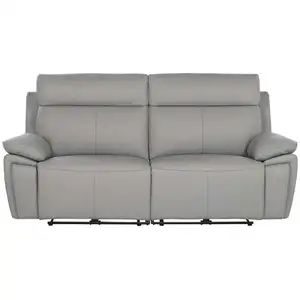 Canape droit relax électrique gris 3 pl SERENO pas cher