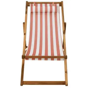 Bain de soleil réglable RAYA en acacia coloris rouge pas cher