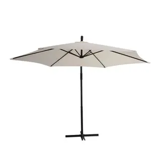 Parasol de jardin SOMBRERO coloris beige pas cher