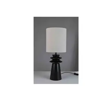 Lampe Céramique 55 cm noir SOLENE coloris noir pas cher