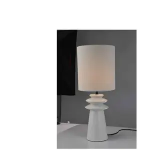 Lampe Céramique 55 cm blanc SOLENE coloris blanc pas cher
